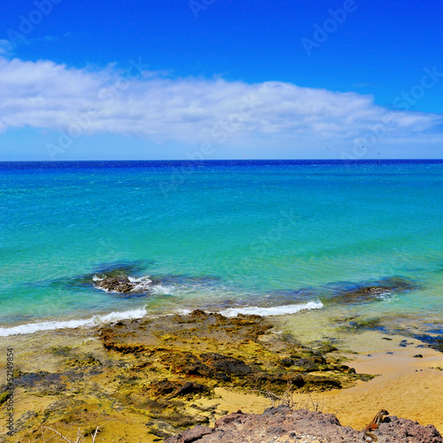 Naklejka samoprzylepna Plaża sotavento w fuerteventura, hiszpania