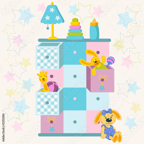 Fototapeta dla dzieci toy box vector