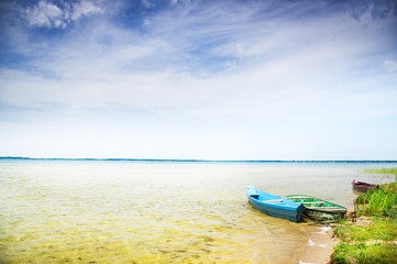 Canvas Print - the bank of lake