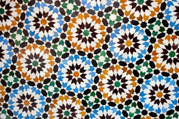 Sticker - moroccan tile background