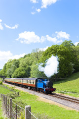 Poster - steam train, Lakeside and Haverthwaite Railway, Cumbria, England