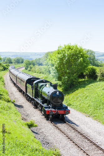 Naklejka samoprzylepna Pociąg parowy, gloucestershire warwickshire railway, gloucestershi