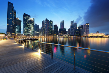 Wall Mural - Singapore city in sunset time