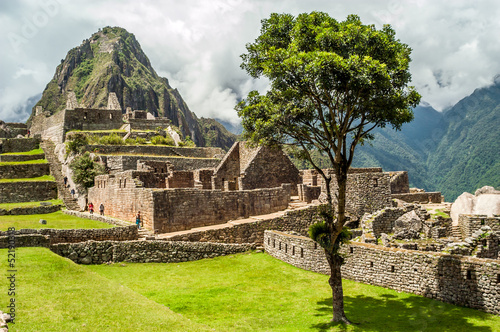 Obraz na płótnie canvas czteroczęściowy "tetraptyk" Widok machu picchu