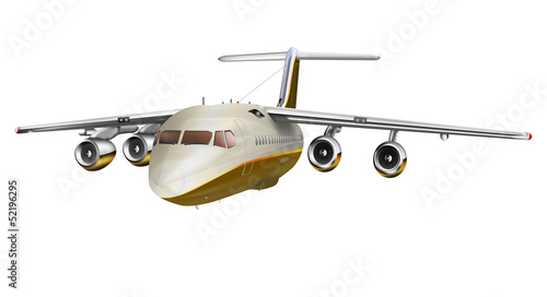 Foto-Schiebevorhang einzelne Stoffpaneele - Passagierflugzeug freigestellt (von i-picture)