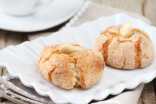 Amaretti Sardi. Almond Cookies Typical Of Sardinia