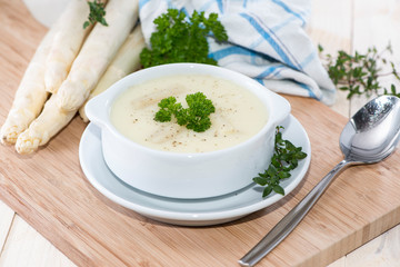 Canvas Print - Bowl with Asparagus Soup