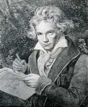 Portrait Of German Composer Beethoven