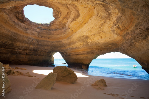 Board z aluminiowym obramowaniem Portugalia - algarve - benagil - jaskinie morskie