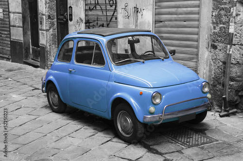 Naklejka na szybę Blu vintage car