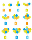 Balony i cyfry 1-10 dla dzieci