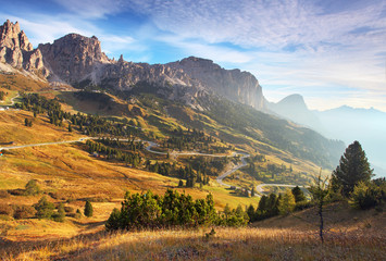 Wall Mural - Beautiful summer landscape in the mountains