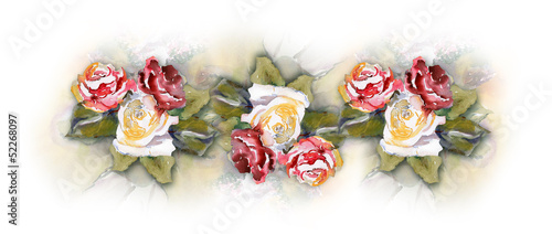 Nowoczesny obraz na płótnie Roses Garland