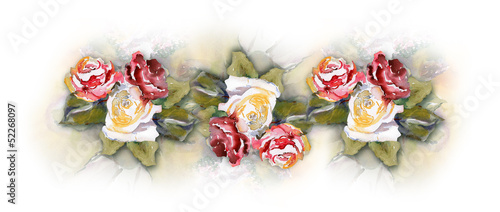 Fototapeta do kuchni Roses Garland