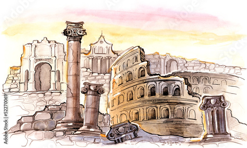 starozytne-koloseum-w-rzymie-ilustracja