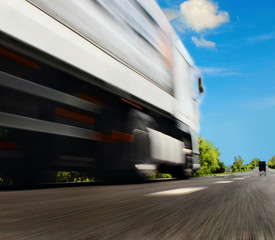 Canvas Print - big truck on the road