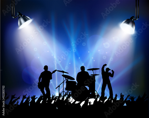 Plakat na papierze fotorealistycznym Koncert rockowy