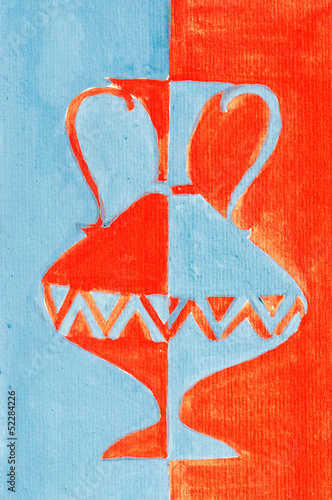 Obraz w ramie stylized image of vase