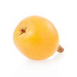Loquat fruit on white, clipping path