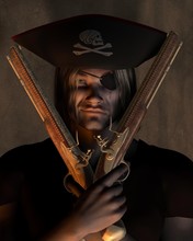 Pirate Captain With Pistols