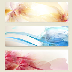 Wall Mural - Abstract colorful vector backgrounds set