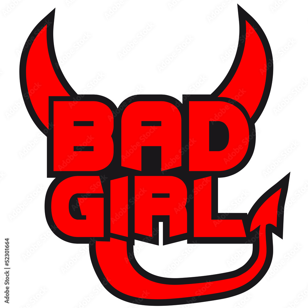 Bad Girl Stock Illustration | Adobe Stock, image size:1000x1000