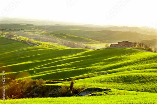Board z aluminiowym obramowaniem Wieś, san quirico d`orcia, toskania, włochy