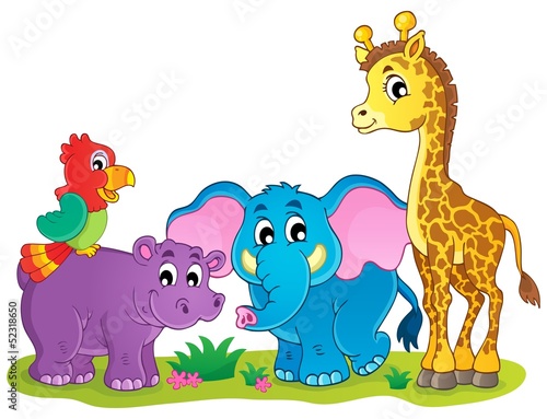 Plakat na zamówienie Malutkie zwierzątka safari 