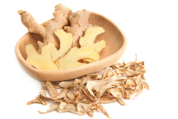 Fresh, dried  ginger herb, spice and herb