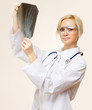 © lenets_tan - doctor woman with x-ray picture, isolated on white background