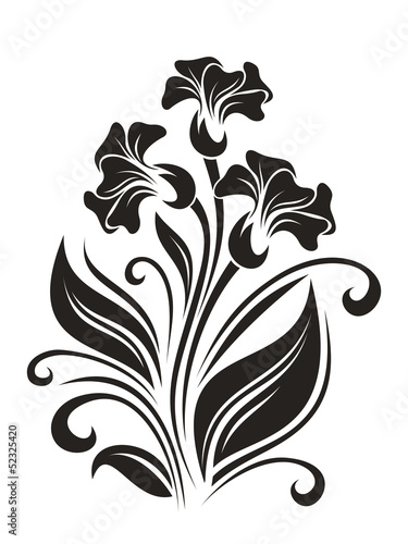 Naklejka na meble Flowers ornament. Vector illustration.