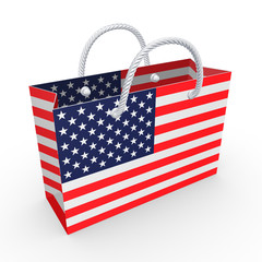 Canvas Print - Packet with flag of America.