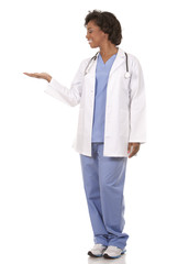 Wall Mural - medical doctor holding an object