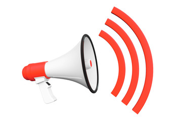 Poster - Red Retro megaphone