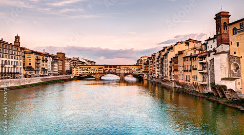 Board z aluminiowym obramowaniem Ponte Vecchio, Florencja, Włochy