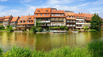 Fototapete - Facades of houses in Bamberg Bavaria