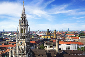 Fototapete - Panoramic view at the Munich.