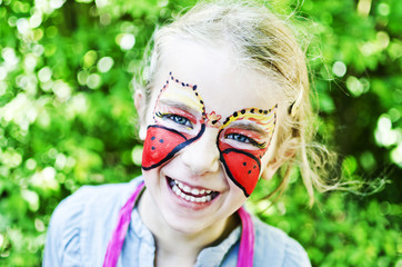 Girl with face painting