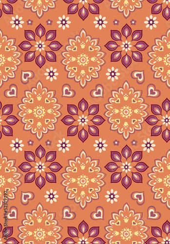 Naklejka dekoracyjna orange bandana seamless vector background