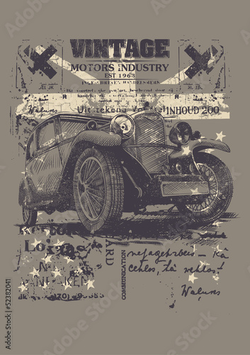 Plakat na zamówienie Vintage wheels