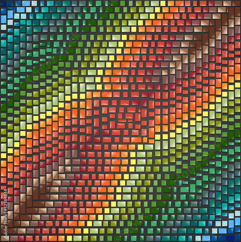 Fototapeta na wymiar Multicolored Tile Background