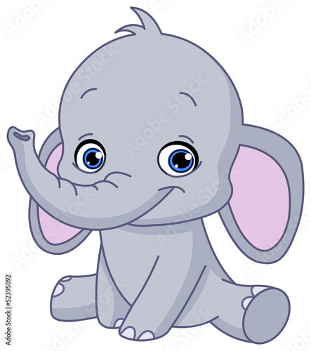 Naklejka na szybę Baby elephant