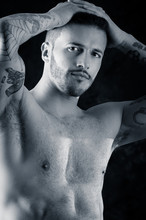 Muscular Young Man With Many Tattoos, Dragan Style