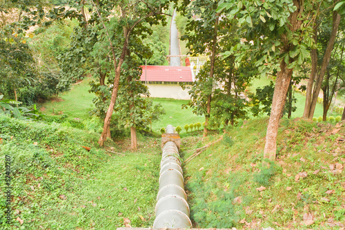 Fényképezés  Gigantic Water Pipes, for Hydropower Plant.