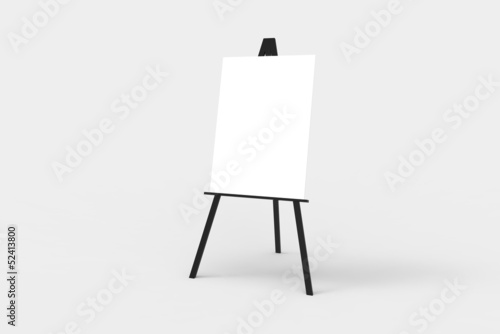 Cuadros en Lienzo A black easel with a blank white canvas on it.