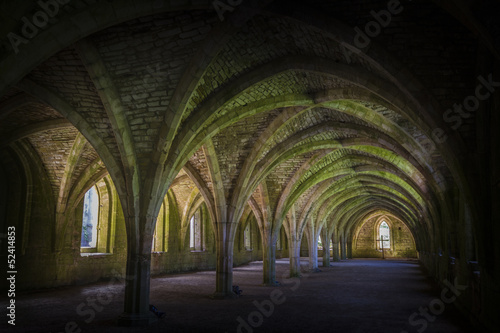 Fotoboard na płycie Fontanny opactwa cellarium