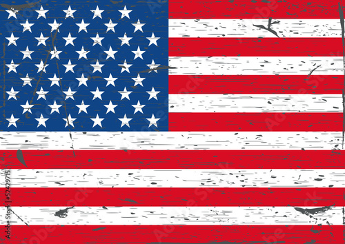 Board z aluminiowym obramowaniem Grunge flaga USA