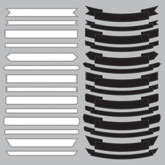 Wall Mural - set of old ribbon banner,illustration