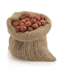 Poster - nuts hazelnut in bag