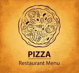 Pizza design menu